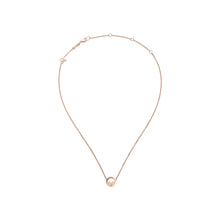 JoJaxs Round Stones Frame Rose Gold Necklace