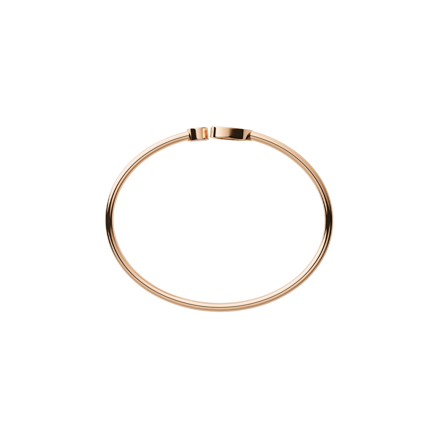 JoJaxs Blush Heart Stone Frame Rose Gold Bangle