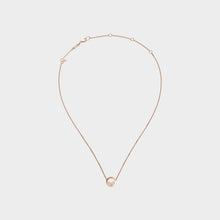 JoJaxs Round Stones Frame Rose Gold Necklace