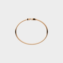 JoJaxs Blush Heart Stone Frame Rose Gold Bangle