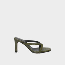 JoJaxs Crocodile Leather Heeled Sandal