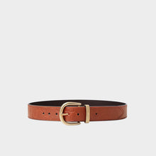 JoJaxs Crescent Crocodile Leather Belt