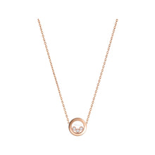 JoJaxs Round Stones Frame Rose Gold Necklace