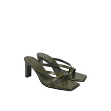JoJaxs Crocodile Leather Heeled Sandal