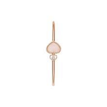JoJaxs Blush Heart Stone Frame Rose Gold Bangle