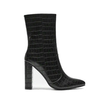 JoJaxs Crocodile Leather Heeled Boot