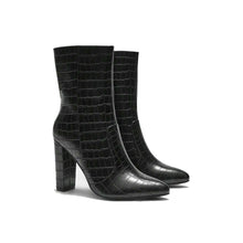 JoJaxs Crocodile Leather Heeled Boot