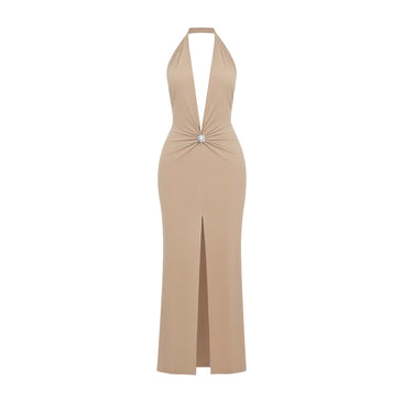 JoJaxs Plunge Knit Backless Dress