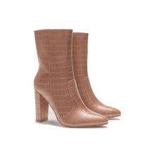 JoJaxs Crocodile Leather Heeled Boot