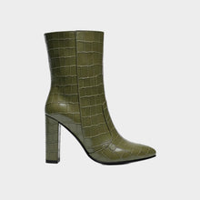JoJaxs Crocodile Leather Heeled Boot