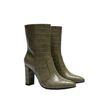 JoJaxs Crocodile Leather Heeled Boot