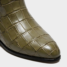 JoJaxs Crocodile Leather Heeled Boot
