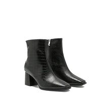 JoJaxs Crocodile Leather Heeled Ankle Boot