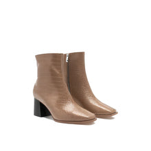 JoJaxs Crocodile Leather Heeled Ankle Boot