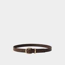 JoJaxs Crescent Crocodile Leather Thin Belt