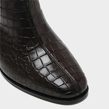 JoJaxs Crocodile Leather Heeled Ankle Boot