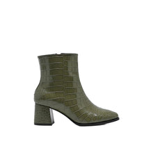 JoJaxs Crocodile Leather Heeled Ankle Boot
