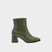 JoJaxs Crocodile Leather Heeled Ankle Boot