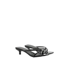 JoJaxs Square Patent Leather Healed Sandal