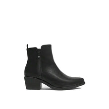 JoJaxs Zip Leather Heeled Ankle Boot