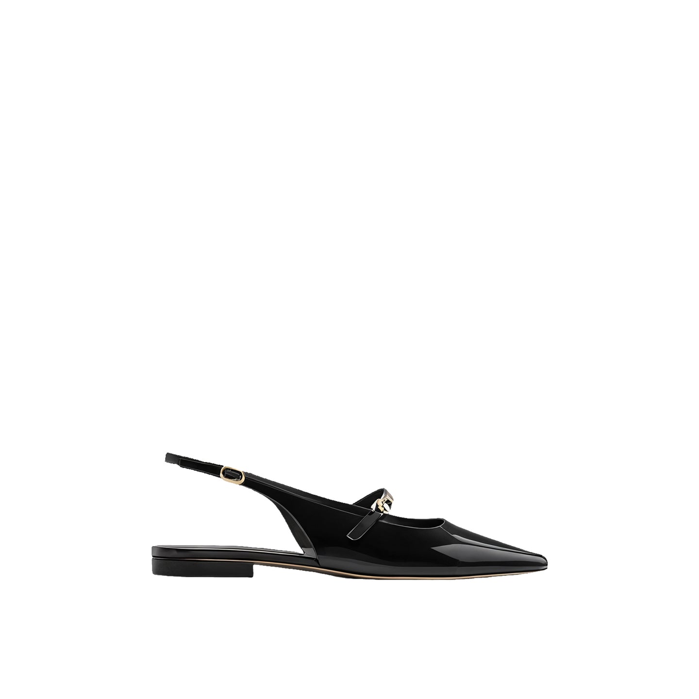 JoJaxs Patent Leather Heeled Slingback Flat