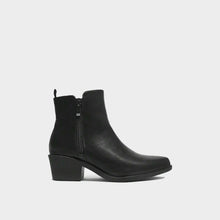JoJaxs Zip Leather Heeled Ankle Boot