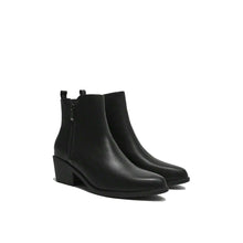JoJaxs Zip Leather Heeled Ankle Boot