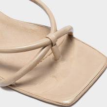 JoJaxs Square Patent Leather Healed Sandal