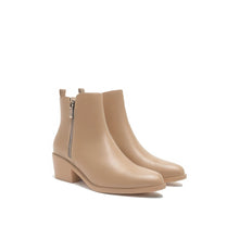 JoJaxs Zip Leather Heeled Ankle Boot