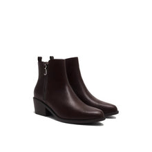 JoJaxs Zip Leather Heeled Ankle Boot