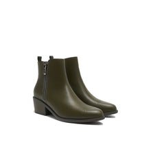 JoJaxs Zip Leather Heeled Ankle Boot