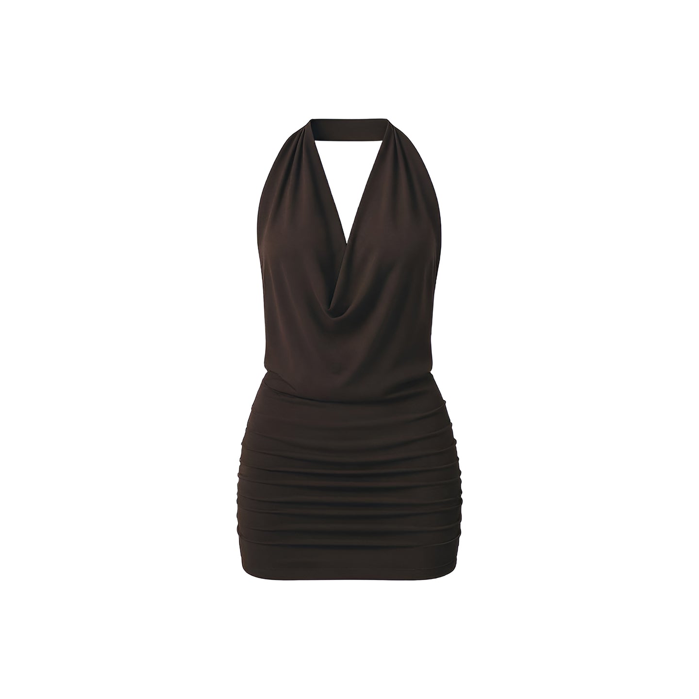 JoJaxs Halter Satin Mini Dress