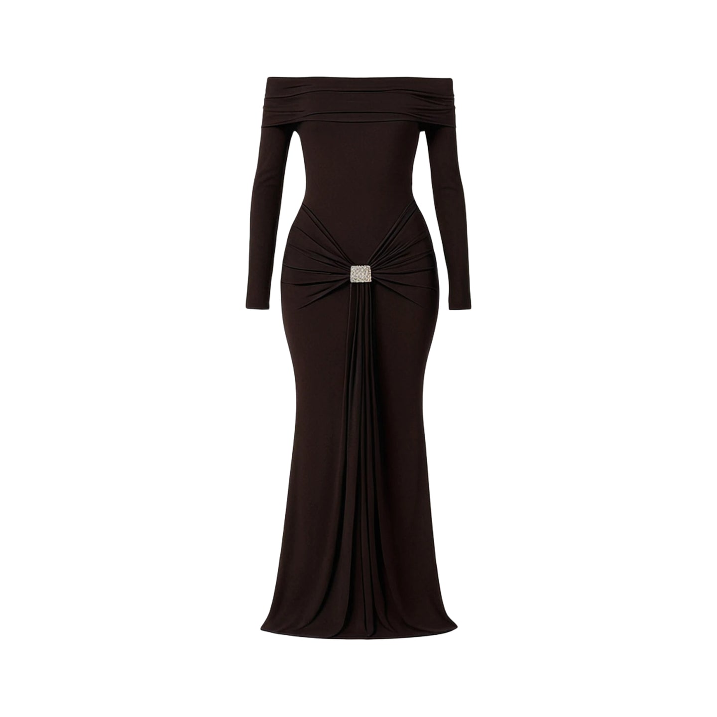 JoJaxs Off-Shoulder Knit Long Dress