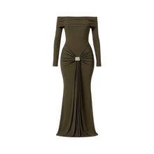 JoJaxs Off-Shoulder Knit Long Dress