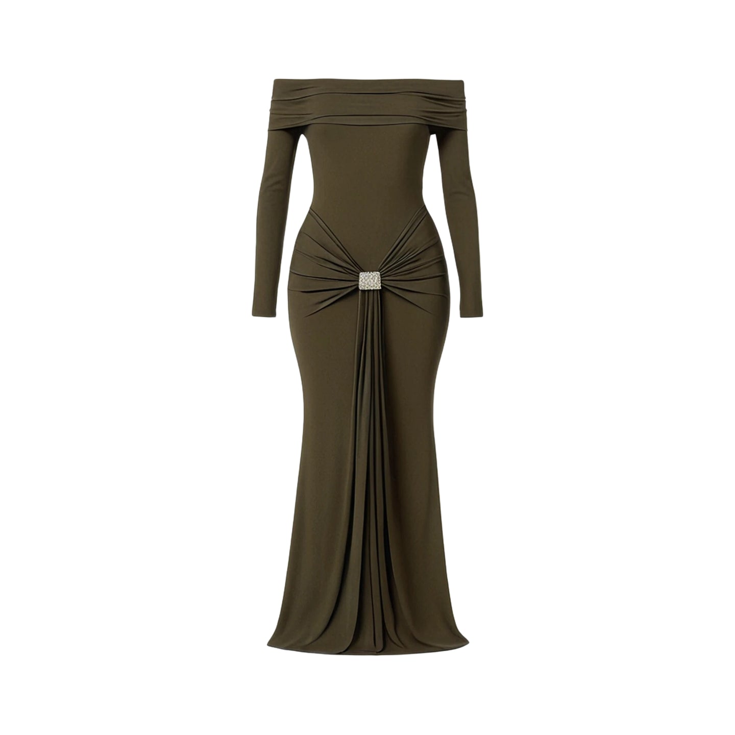 JoJaxs Off-Shoulder Knit Long Dress