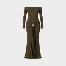 JoJaxs Off-Shoulder Knit Long Dress