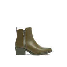 JoJaxs Zip Leather Heeled Ankle Boot