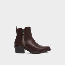 JoJaxs Zip Leather Heeled Ankle Boot