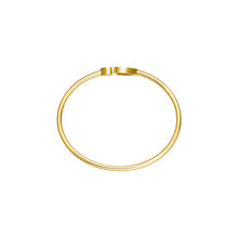 JoJaxs Heart Stones Frame Yellow Gold Bangle