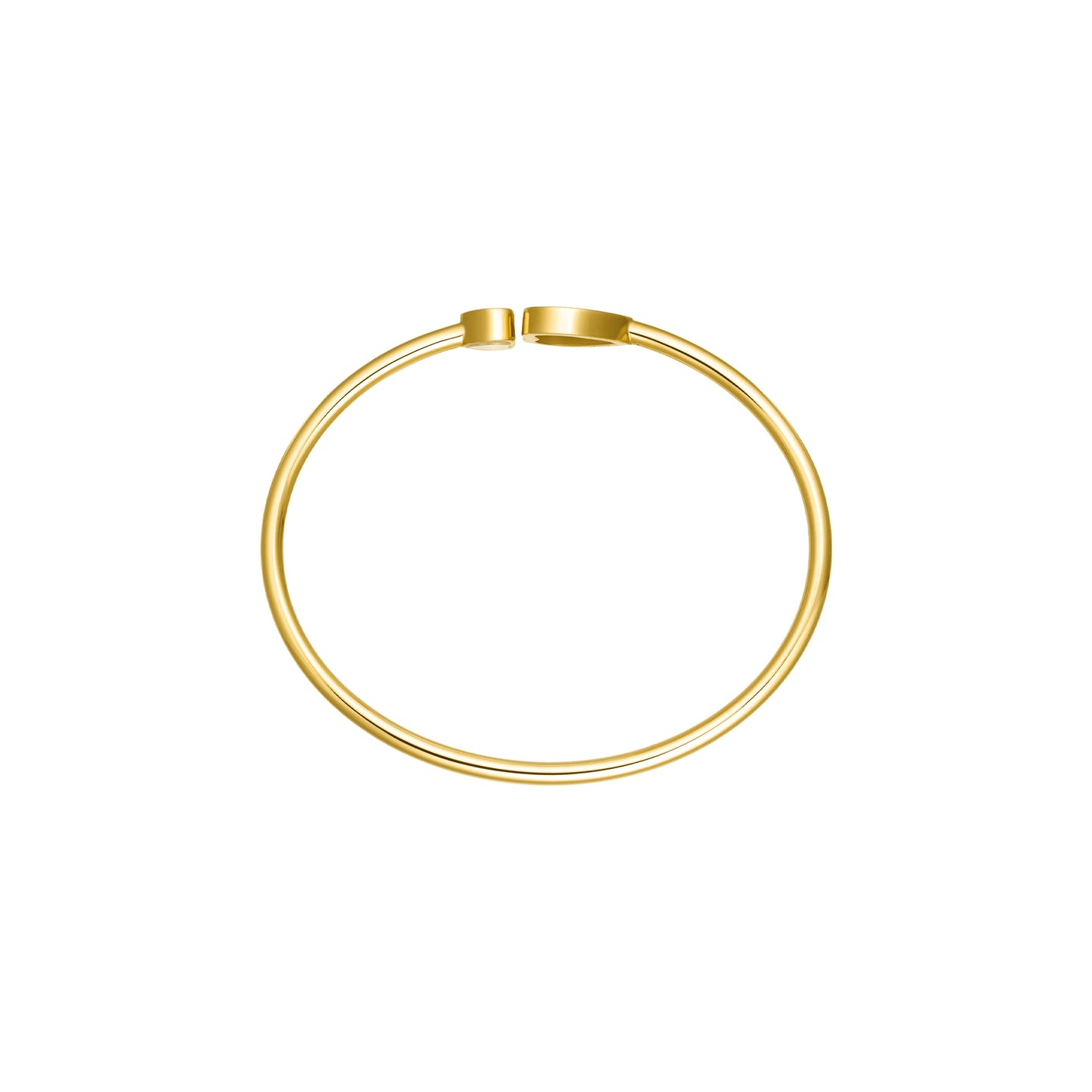 JoJaxs Heart Stones Frame Yellow Gold Bangle