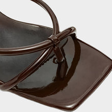 JoJaxs Square Patent Leather Healed Sandal