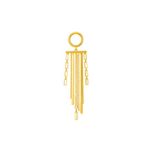 JoJaxs Curtain Tassel Yellow Gold Earrings