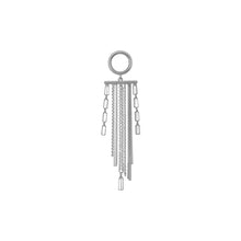 JoJaxs Curtain Tassel Silver Earrings