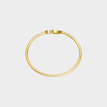 JoJaxs Heart Stones Frame Yellow Gold Bangle